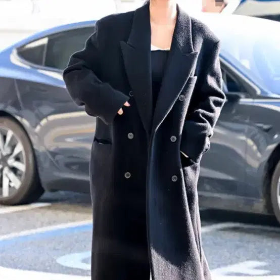 [BUNJANG] Theowoo Oversized Long Coat Black / 더오유 오버사이즈 롱코트(블랙) 판매합니다
