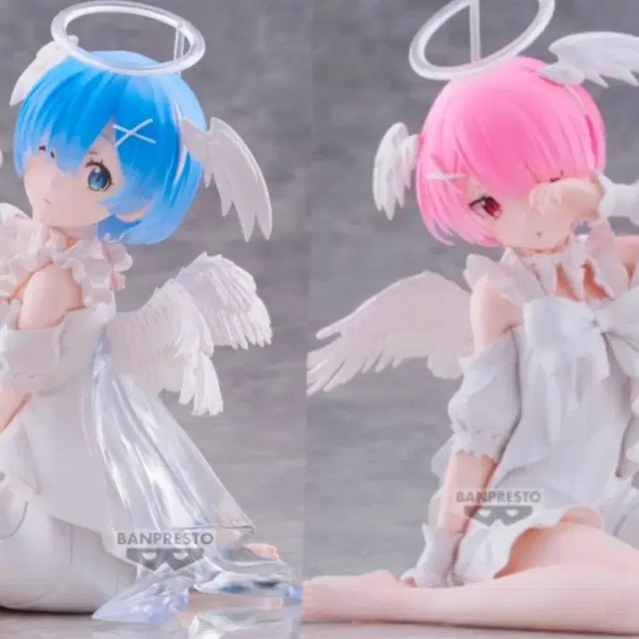 [BUNJANG] Re:Zero Rem &amp; Ram Relax Time Sweet Angel Figure Bundle (Sealed) / [미개봉, 예약] 리제로 렘, 람 릴렉스타임 스위트 엔젤 피규어 일괄