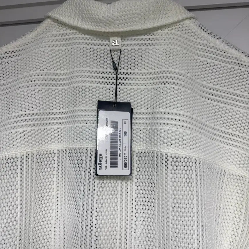 [BUNJANG] Allegri Cuban White Crochet Collar Short Sleeve Shirt / 알레그리 쿠반 화이트 크로셰 카라 반팔셔츠 105 새상품