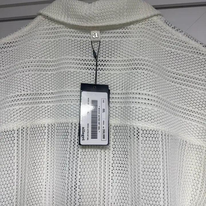 [BUNJANG] Allegri Cuban White Crochet Collar Short Sleeve Shirt / 알레그리 쿠반 화이트 크로셰 카라 반팔셔츠 105 새상품