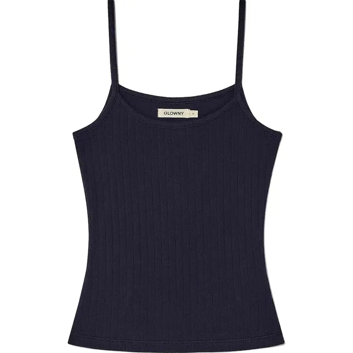 [BUNJANG] Glowny Navy Eyelet Tank Top / 글로니 네이비 아일렛 나시 province eyelet tank