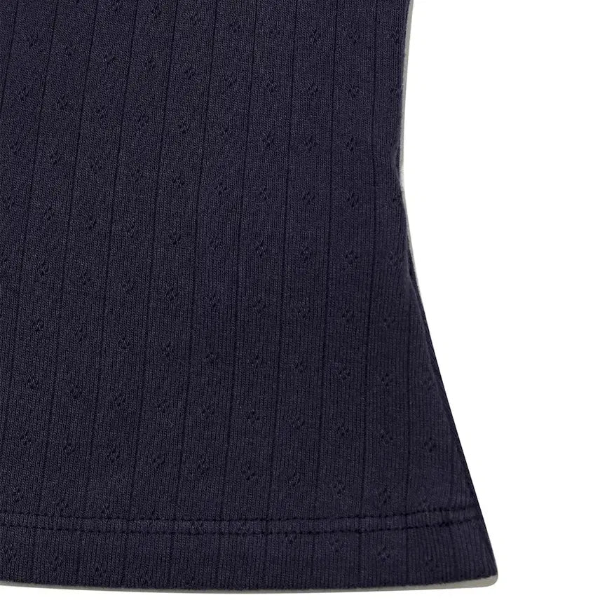 [BUNJANG] Glowny Navy Eyelet Tank Top / 글로니 네이비 아일렛 나시 province eyelet tank