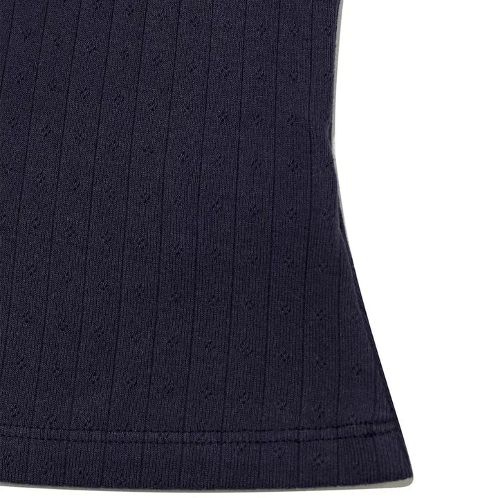 [BUNJANG] Glowny Navy Eyelet Tank Top / 글로니 네이비 아일렛 나시 province eyelet tank