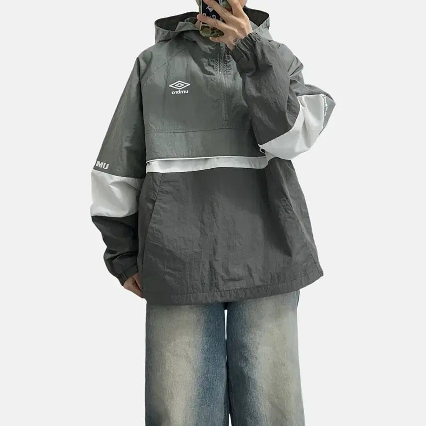 [BUNJANG] Umbro Colorblock Anorak Windbreaker / 엄브로 배색 아노락 바람막이