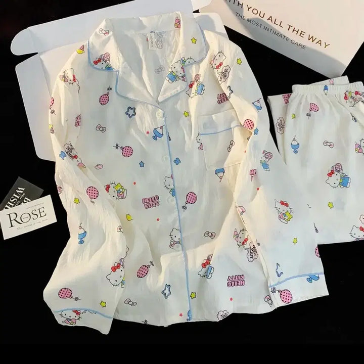 [BUNJANG] Hello Kitty Long Sleeve Pajama Set M / 헬로키티 긴팔 긴바지 잠옷세트M미개봉