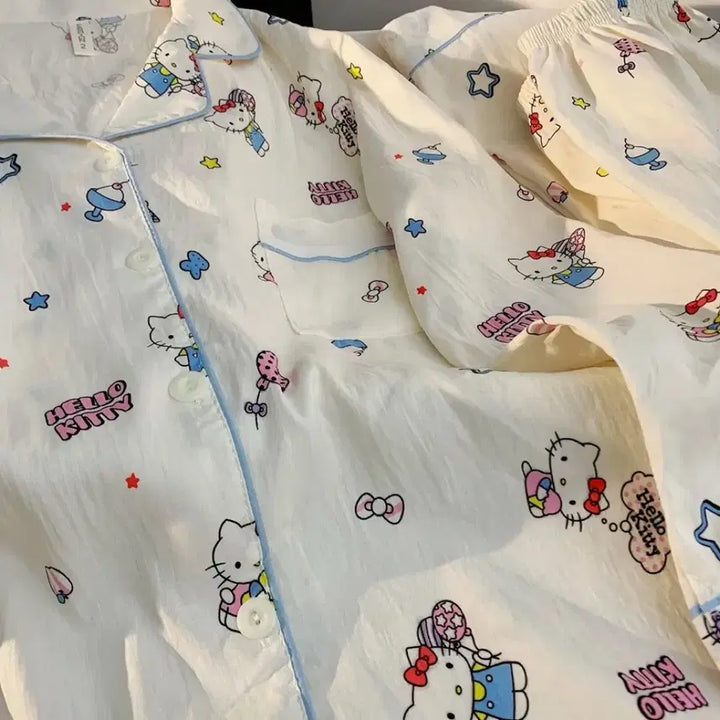 [BUNJANG] Hello Kitty Long Sleeve Pajama Set M / 헬로키티 긴팔 긴바지 잠옷세트M미개봉