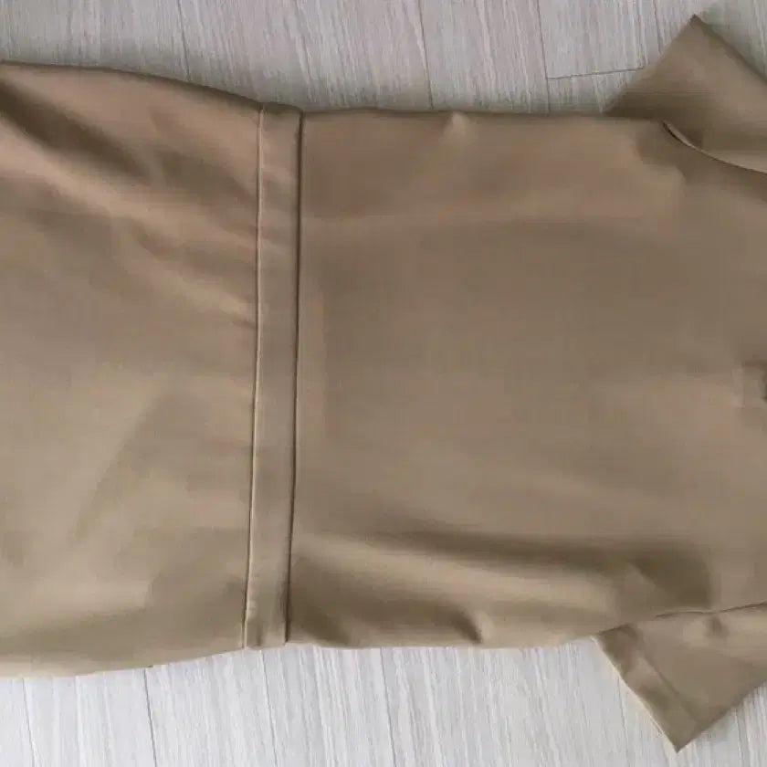 [BUNJANG] Maje Solena Camel Black Lambskin Collar Dress / 마쥬 MAJE H12 솔레나 카멜 블랙 램스킨 레더 칼라 드레스