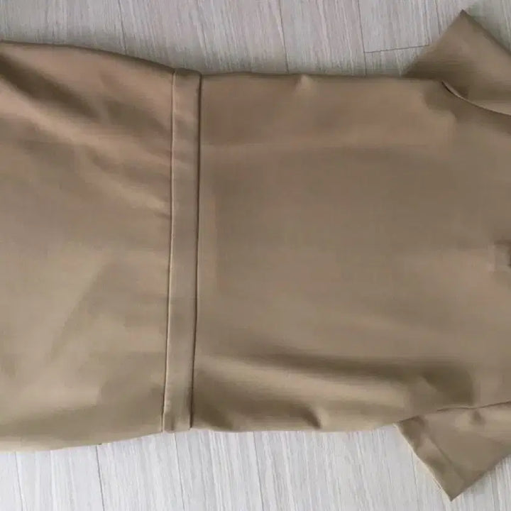[BUNJANG] Maje Solena Camel Black Lambskin Collar Dress / 마쥬 MAJE H12 솔레나 카멜 블랙 램스킨 레더 칼라 드레스