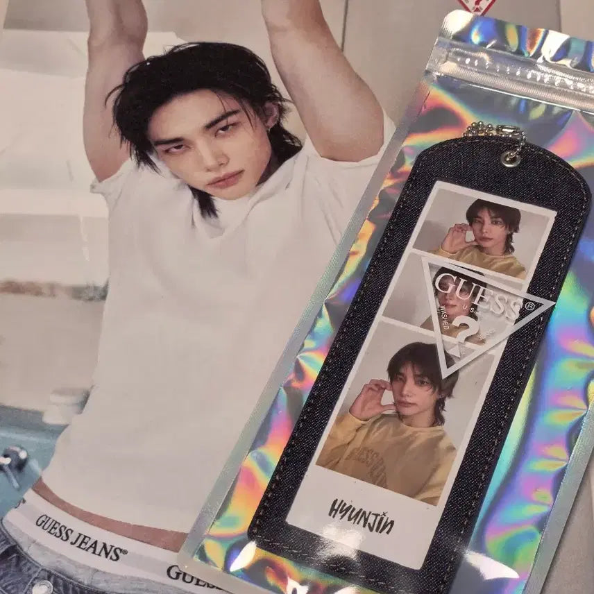 [BUNJANG] Stray Kids Hyunjin Guess Catalogs Keyring Set / 스트레이키즈 현진 게스 카탈로그 키링 세트