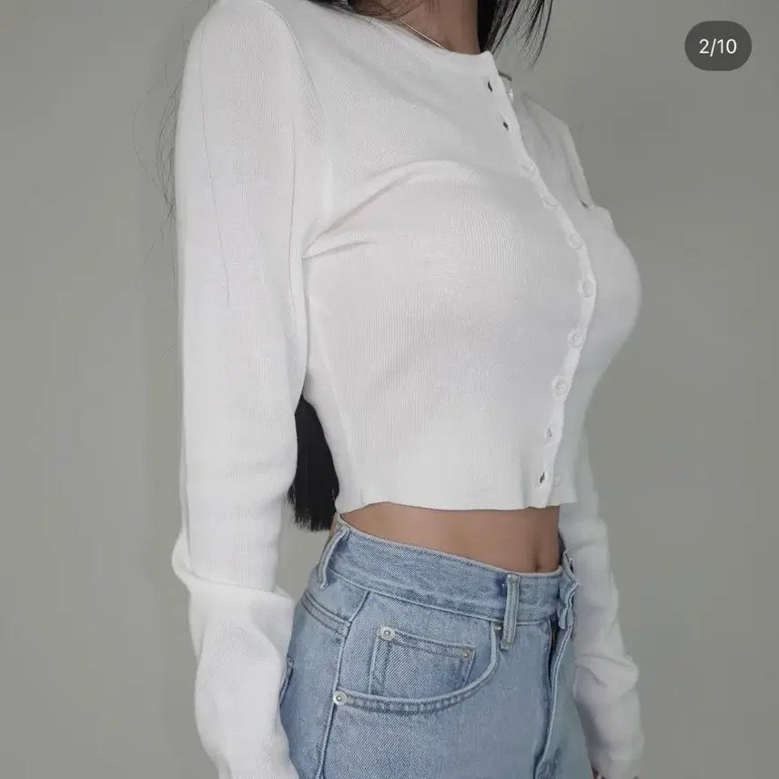 [BUNJANG] Fayejade Cropped Cardigan Black / 페일제이드 크롭 가디건 블랙 무배