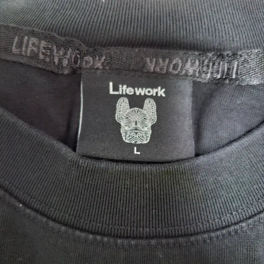 [BUNJANG] Lifework Black T-Shirt / 라이프워크 검정 반팔 티셔츠