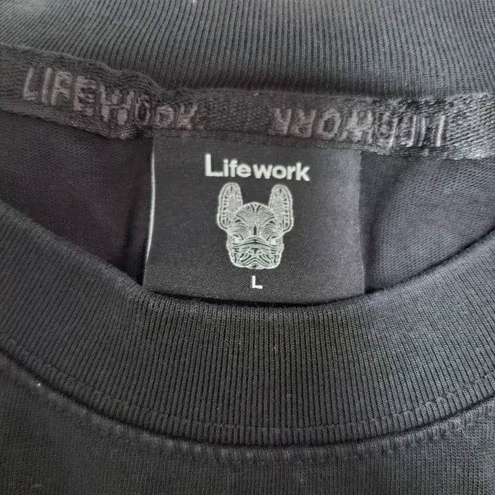 [BUNJANG] Lifework Black T-Shirt / 라이프워크 검정 반팔 티셔츠