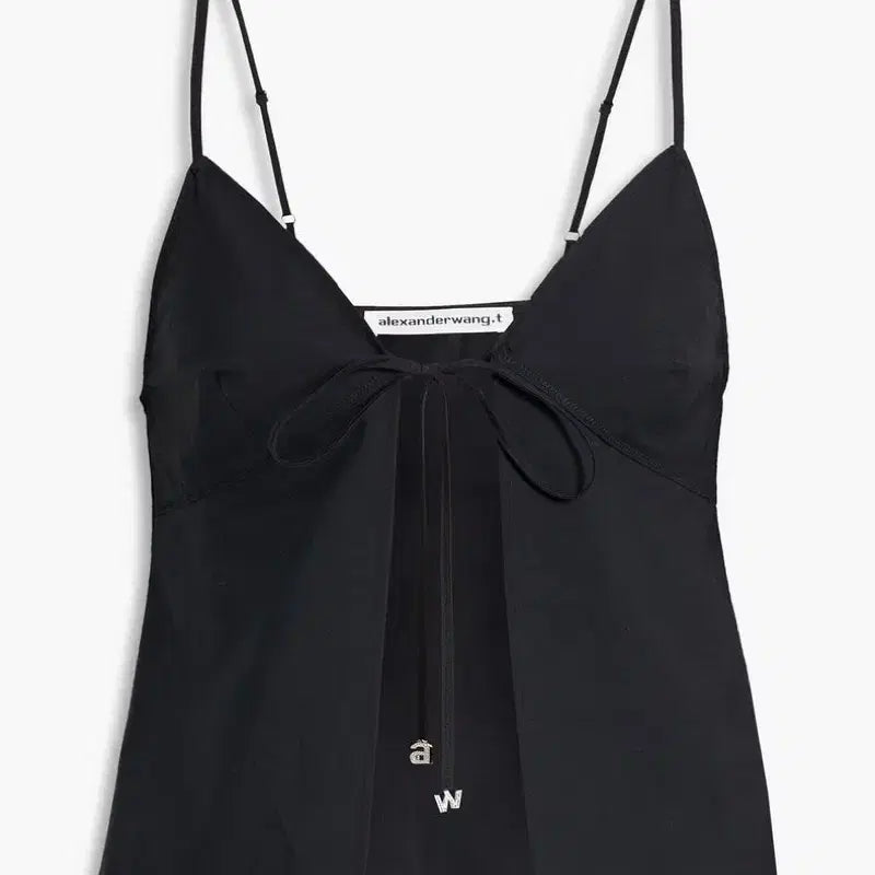 [BUNJANG] Alexander Wang Black Butterfly Bow Tie Cami Top / 알렉산더왕 블랙 리본 끈나시 탑 butterfly bow tie cami