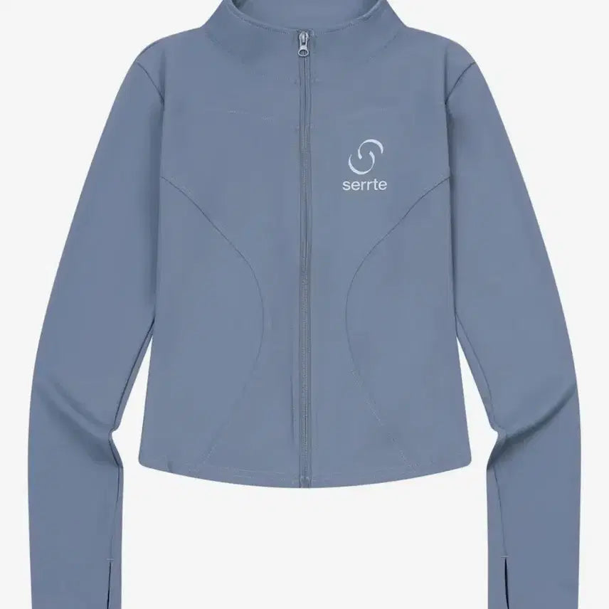 [BUNJANG] Serthe Tension Line Slim Fit Zip-Up Jacket - Blue / 세르테 텐션 라인 슬림핏 집업 자켓 블루