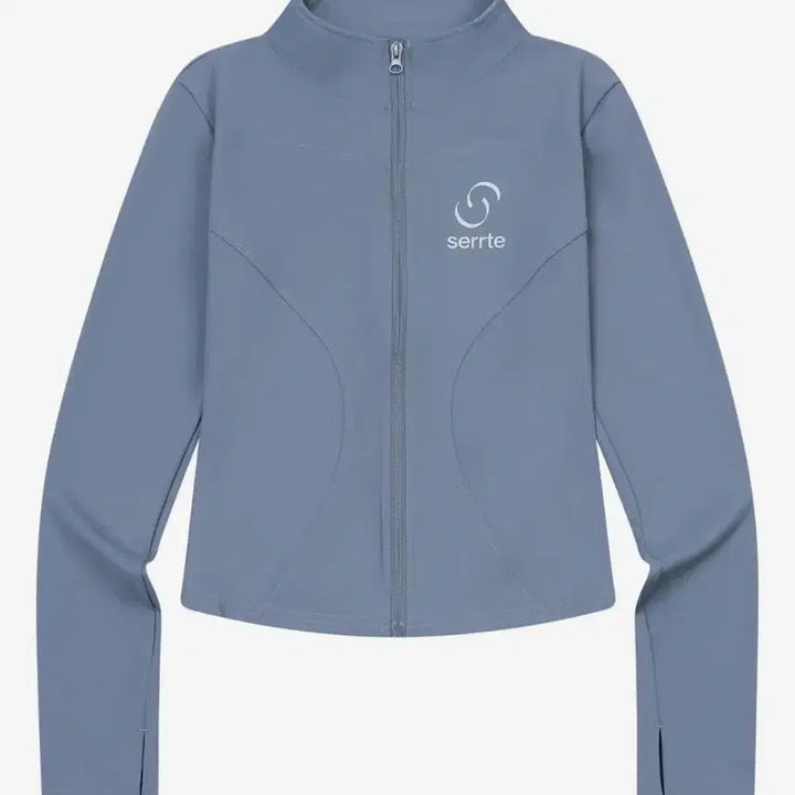 [BUNJANG] Serthe Tension Line Slim Fit Zip-Up Jacket - Blue / 세르테 텐션 라인 슬림핏 집업 자켓 블루