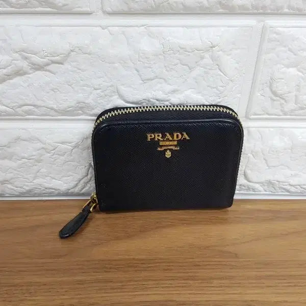 [BUNJANG] Prada Saffiano Leather Zipped Card Wallet Coin Purse / 프라다 카드지갑 동전지갑 (정품)