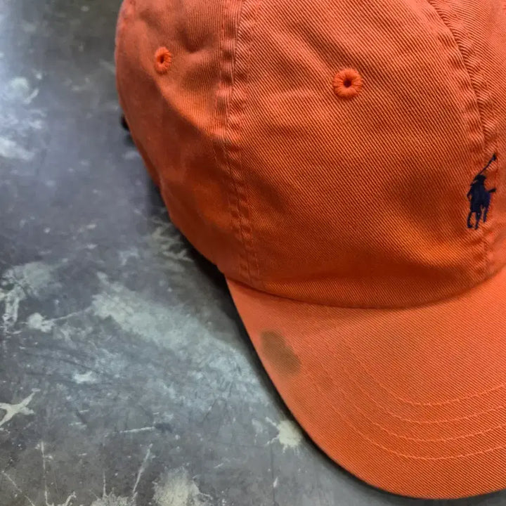 [BUNJANG] Polo Ralph Lauren Orange Cotton Twill Baseball Cap One Size / 폴로 랄프로렌 오렌지 볼캡 모자 야구 모자 남여공용