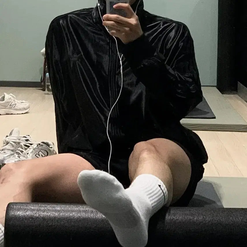 [BUNJANG] Adidas Q3 Black Oversized Track Top XL / 아디다스 Q3 블랙 오버사이즈 트랙탑 XL