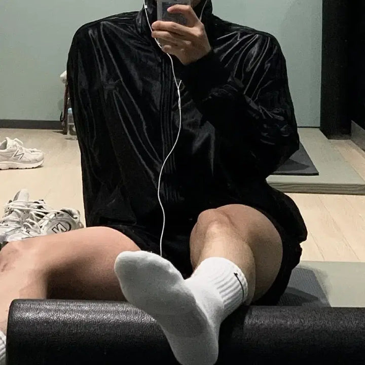 [BUNJANG] Adidas Q3 Black Oversized Track Top XL / 아디다스 Q3 블랙 오버사이즈 트랙탑 XL