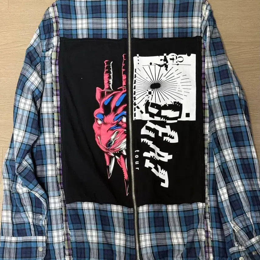 [BUNJANG] Diesel Printed Zip Shirt / 디젤 셔츠 L
