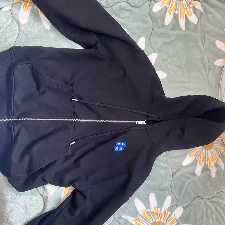 [BUNJANG] Ader Error Significant TRS/BL Tag Hoodie Zip-Up 02 Black / 아더에러 시그니피컨트 TRS/BL 태그 후드 집업 02 블랙