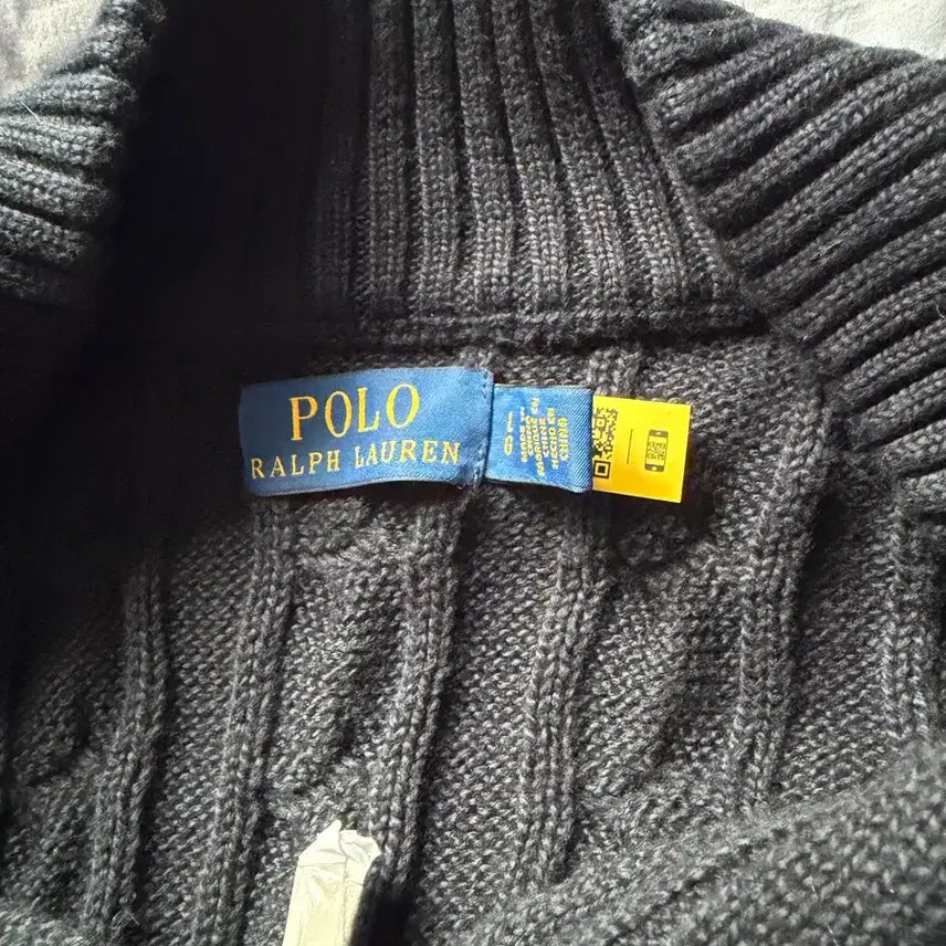 [BUNJANG] Polo Ralph Lauren Cable Knit Cotton Quarter Zip Sweater Hunter Navy / 폴로 랄프 로렌 케이블 니트 코튼 쿼터 지퍼 스웨터 헌 터 네이비