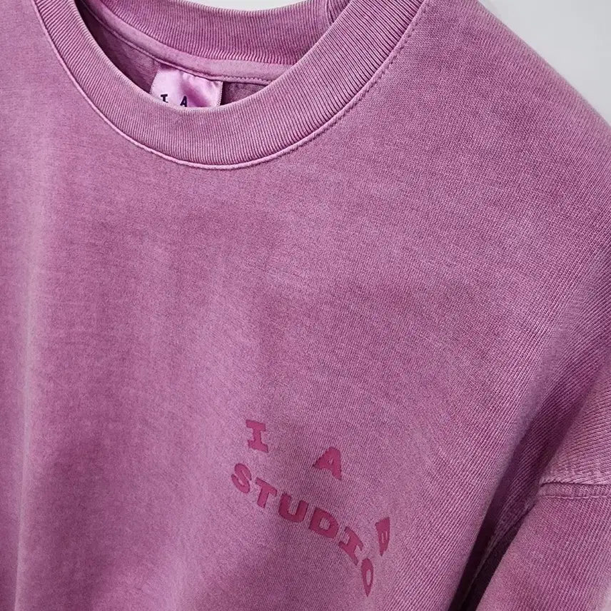 [BUNJANG] IAB Studio Purple Washed T-Shirt / IAB Studio 퍼플 워싱 반팔 티셔츠