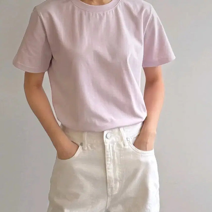 [BUNJANG] AB Bio-Washed Cotton Spandex Short-Sleeve T-Shirt / 새-ab-바이오워싱 반팔티