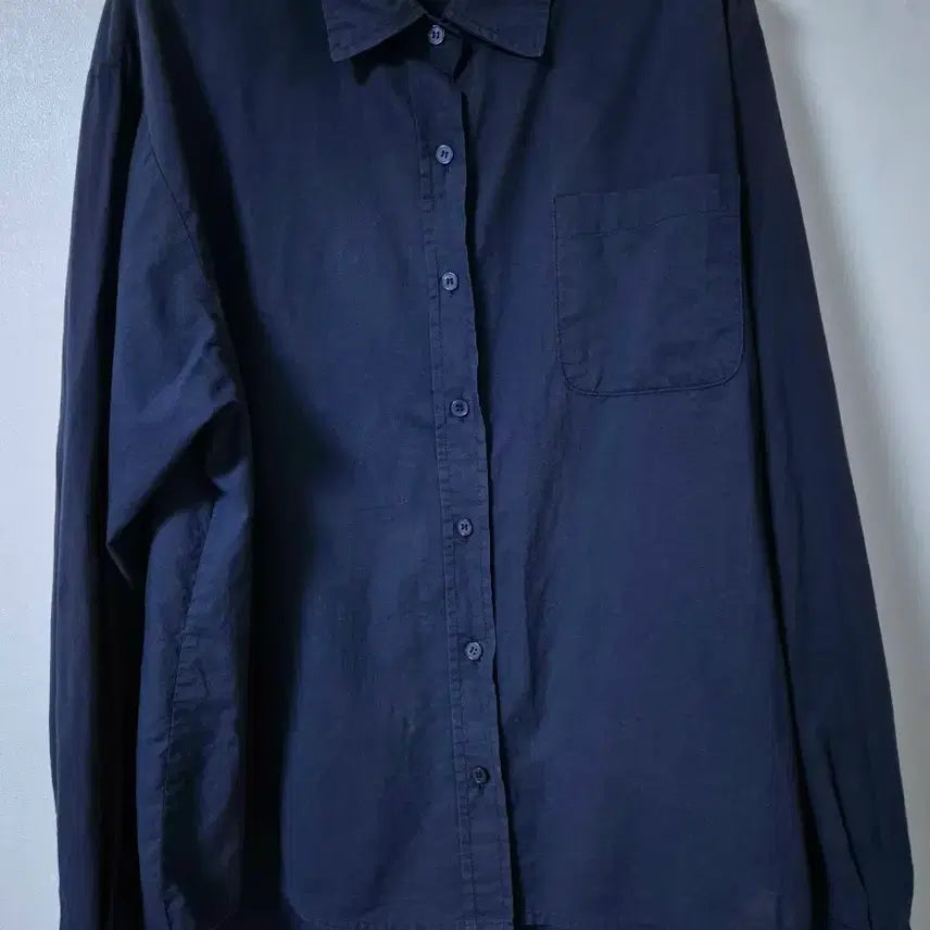 [BUNJANG] Laroom Cotton Shirt Navy / 라룸 코튼셔츠 네이비