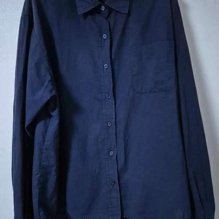 [BUNJANG] Laroom Cotton Shirt Navy / 라룸 코튼셔츠 네이비