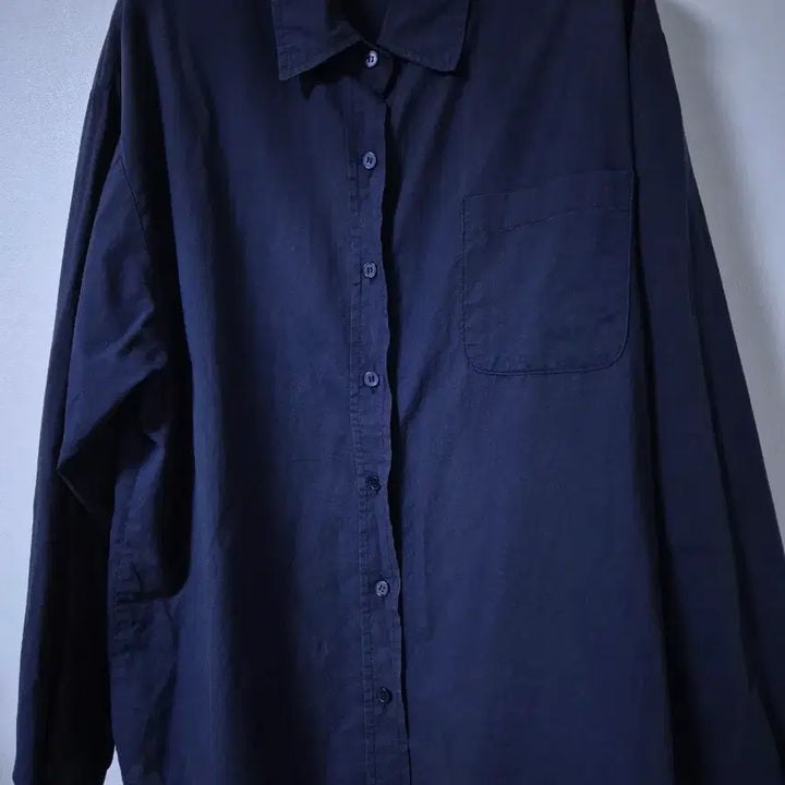 [BUNJANG] Laroom Cotton Shirt Navy / 라룸 코튼셔츠 네이비