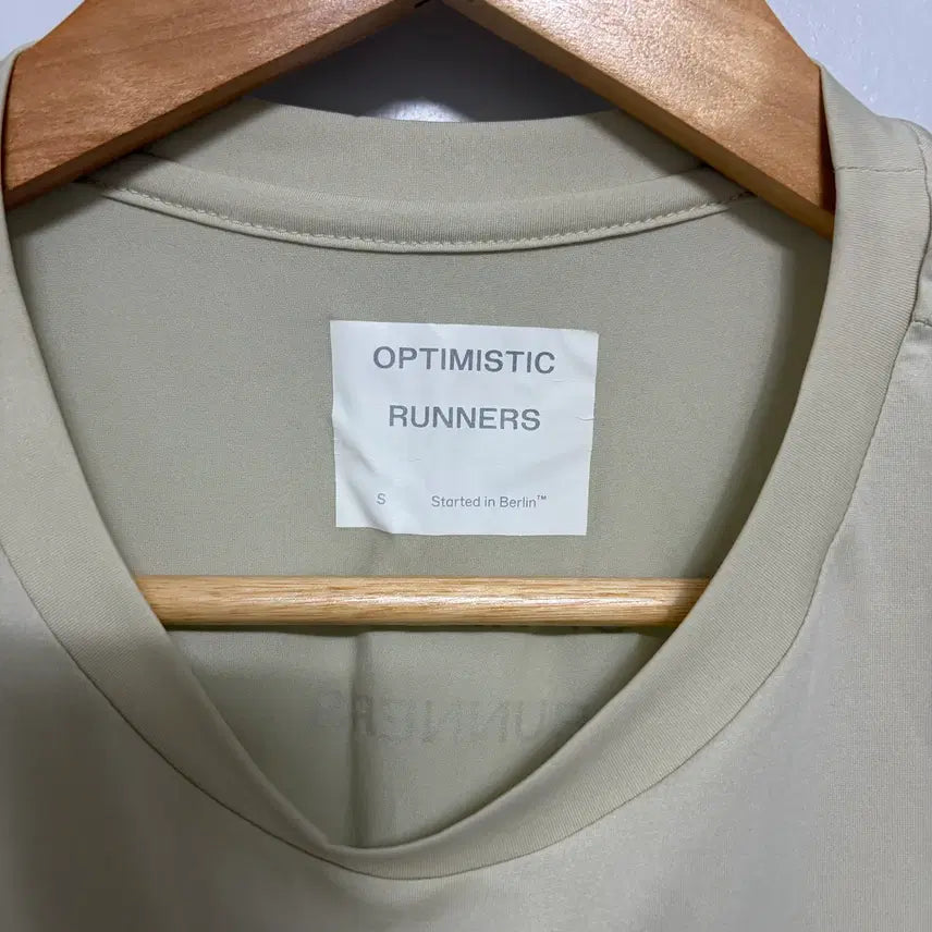 [BUNJANG] Optimistic Runner Half Sleeve T-shirt Sand / [S] 옵티미스틱 러너 반팔 샌드