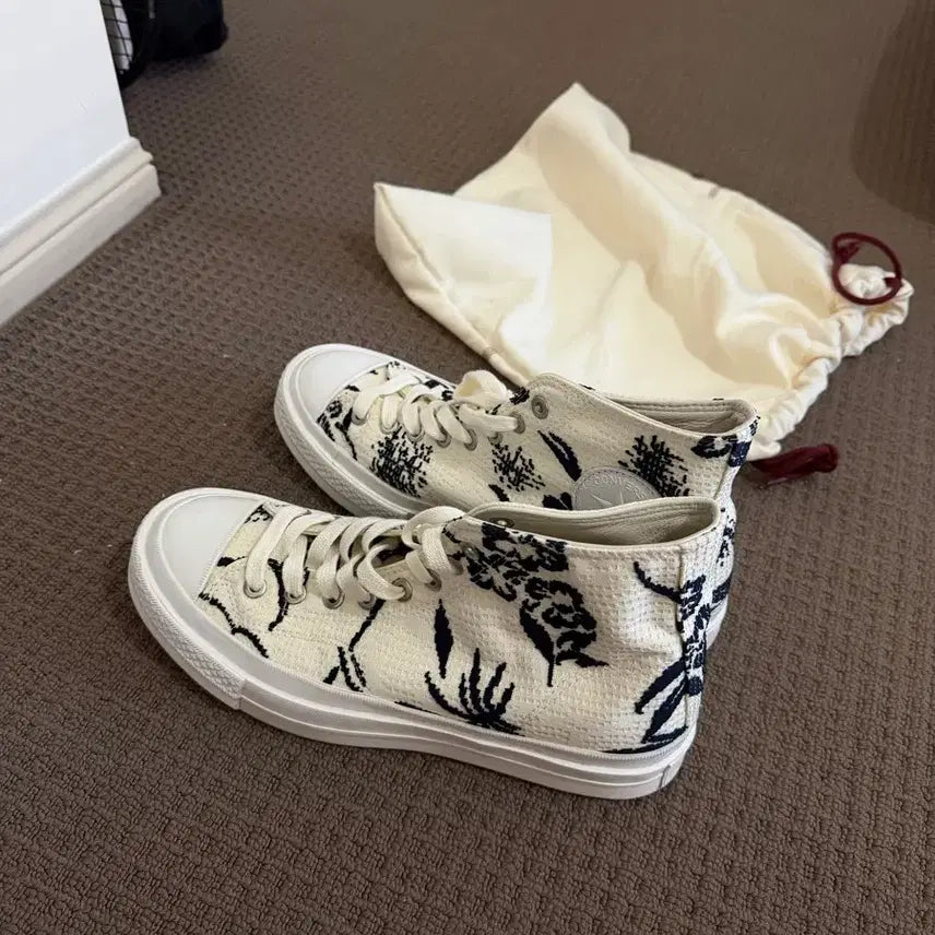 [BUNJANG] Converse Chuck Taylor All-Star First String Tropical High White / 컨버스 척 테일러 올스타 퍼스트 스트링 트로피컬 하이 화이트