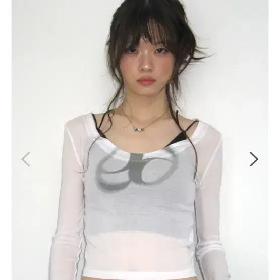 [BUNJANG] AZON See-Through Long-Sleeve T-Shirt / 애즈온 시스루 티