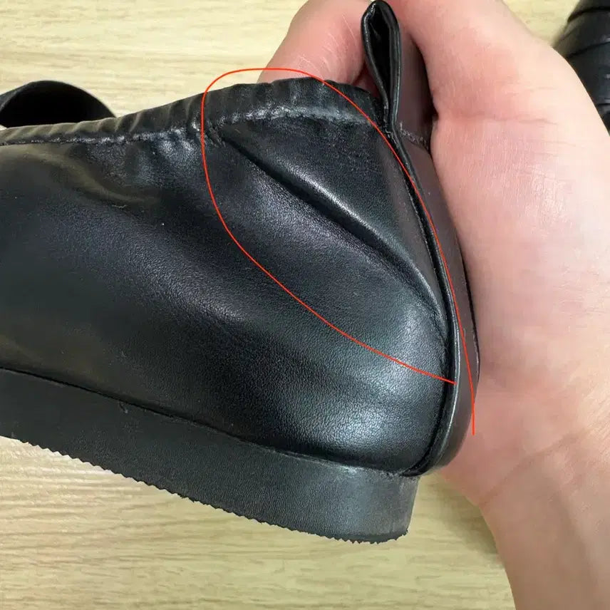 [BUNJANG] 32Degrees Ballet Flats (Black/230) / 쓰리투에이티 버틀 밴드 발레리나 플랫(블랙/230)