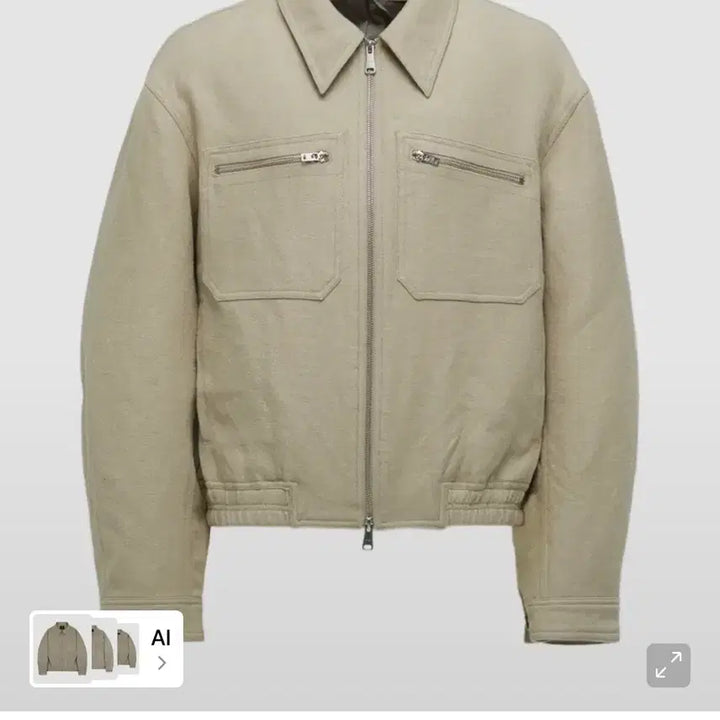 [BUNJANG] Coour Wool Linen Blend Double Zip Pocket Jumper / 쿠어 울 린넨 블렌드 더블 집 포켓 점퍼