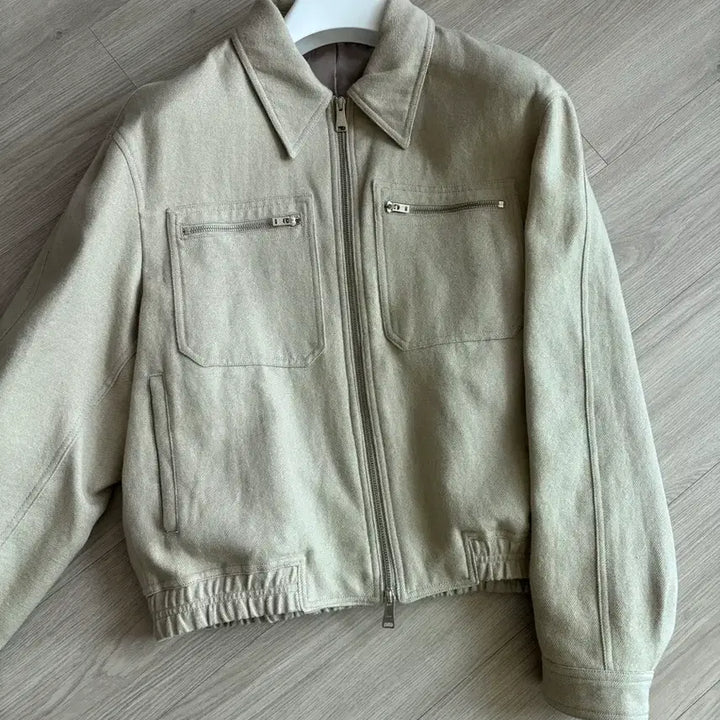 [BUNJANG] Coour Wool Linen Blend Double Zip Pocket Jumper / 쿠어 울 린넨 블렌드 더블 집 포켓 점퍼
