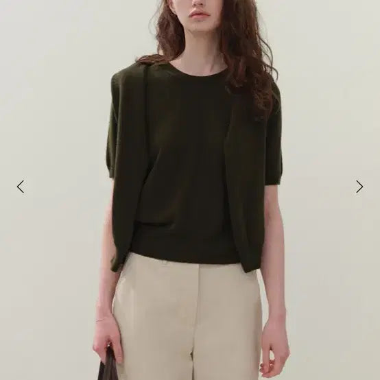 [BUNJANG] Ssie Rona Deep Olive Cardigan / 시에 로나 딥올리브 가디건