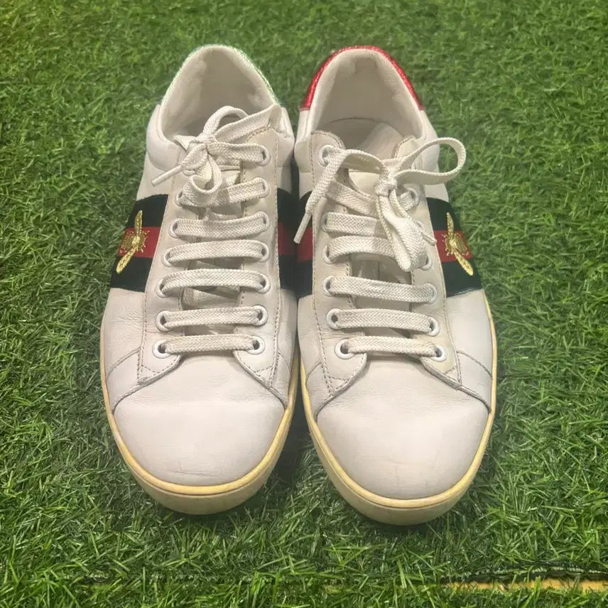 [BUNJANG] Gucci Ace Sneakers White Bee Embroidery / 구찌 에이스 스니커즈 화이트 꿀벌 자수