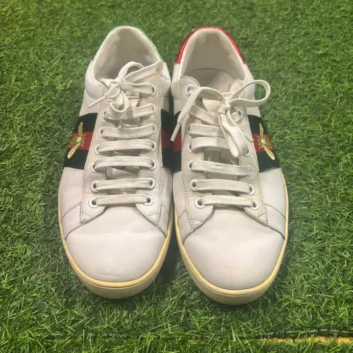 [BUNJANG] Gucci Ace Sneakers White Bee Embroidery / 구찌 에이스 스니커즈 화이트 꿀벌 자수