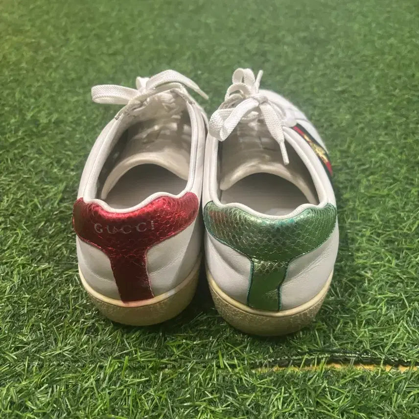 [BUNJANG] Gucci Ace Sneakers White Bee Embroidery / 구찌 에이스 스니커즈 화이트 꿀벌 자수