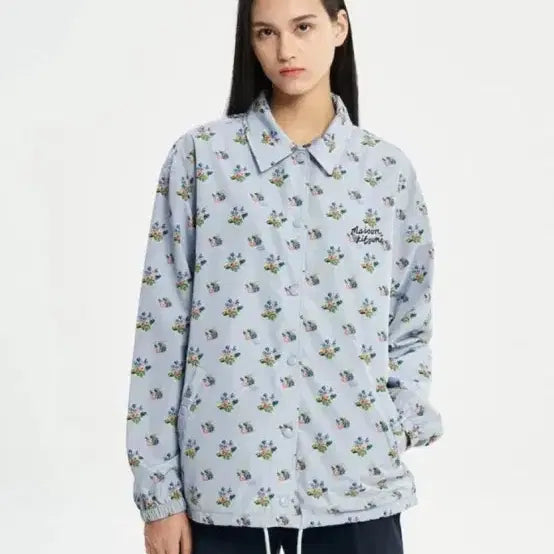 [BUNJANG] Maison Kitsuné Flower Coach Jacket Windbreaker / 매종키츠네 바람막이