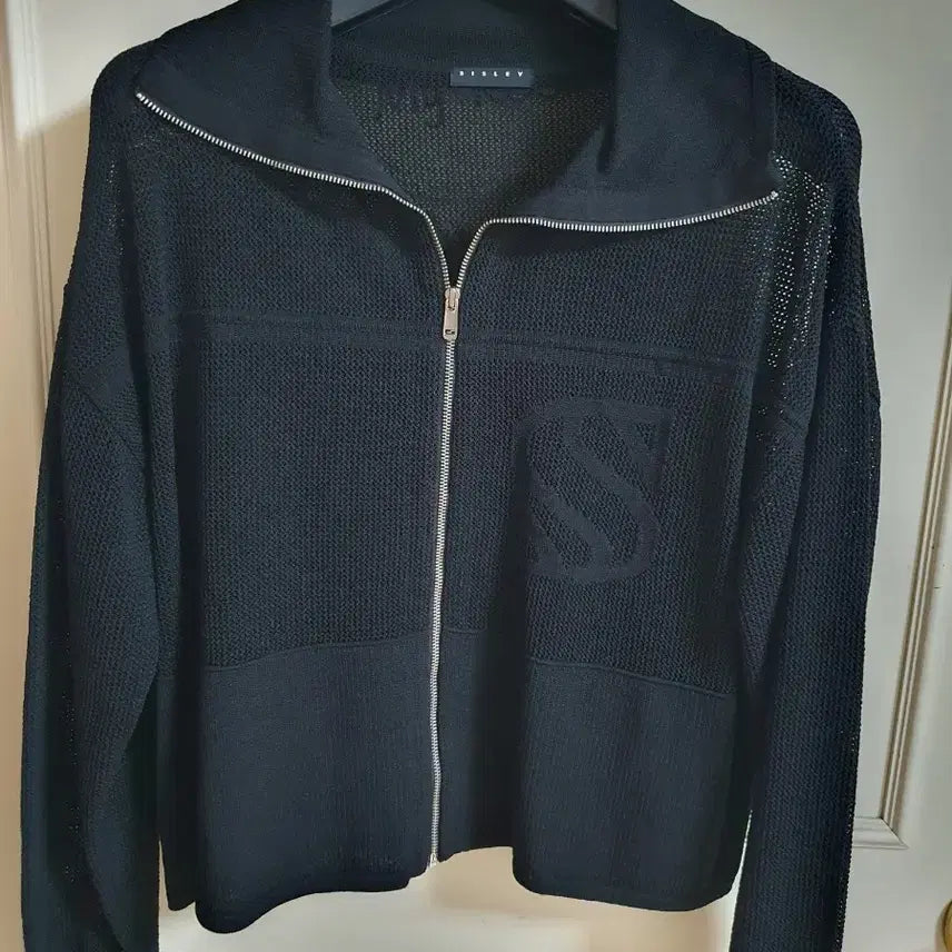[BUNJANG] Sisley Mesh Zip-Up Knit Cardigan / 시슬리 메쉬집업니트 가디건
