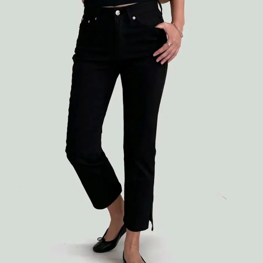 [BUNJANG] By Standard Capri Tension Cotton Denim Pants (Long Length) / 새-카프리 텐션 코튼데님팬츠(롱기장)