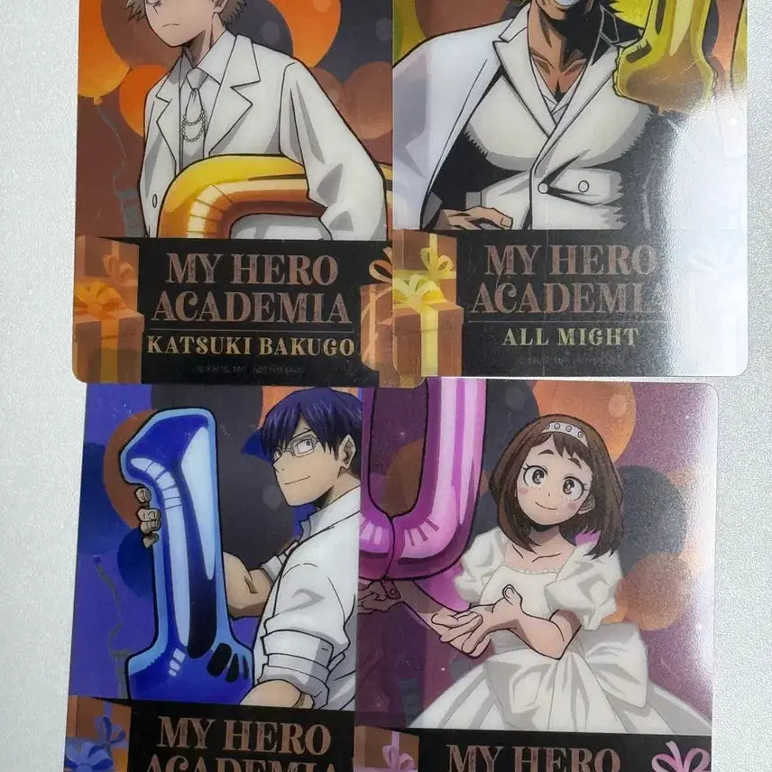 [BUNJANG] My Hero Academia 10th Anniversary Dash Goods Clear Card Set / 바쿠고 우라라카 이이다 올마이트 10주년 대시 굿즈 클리어카드 특전