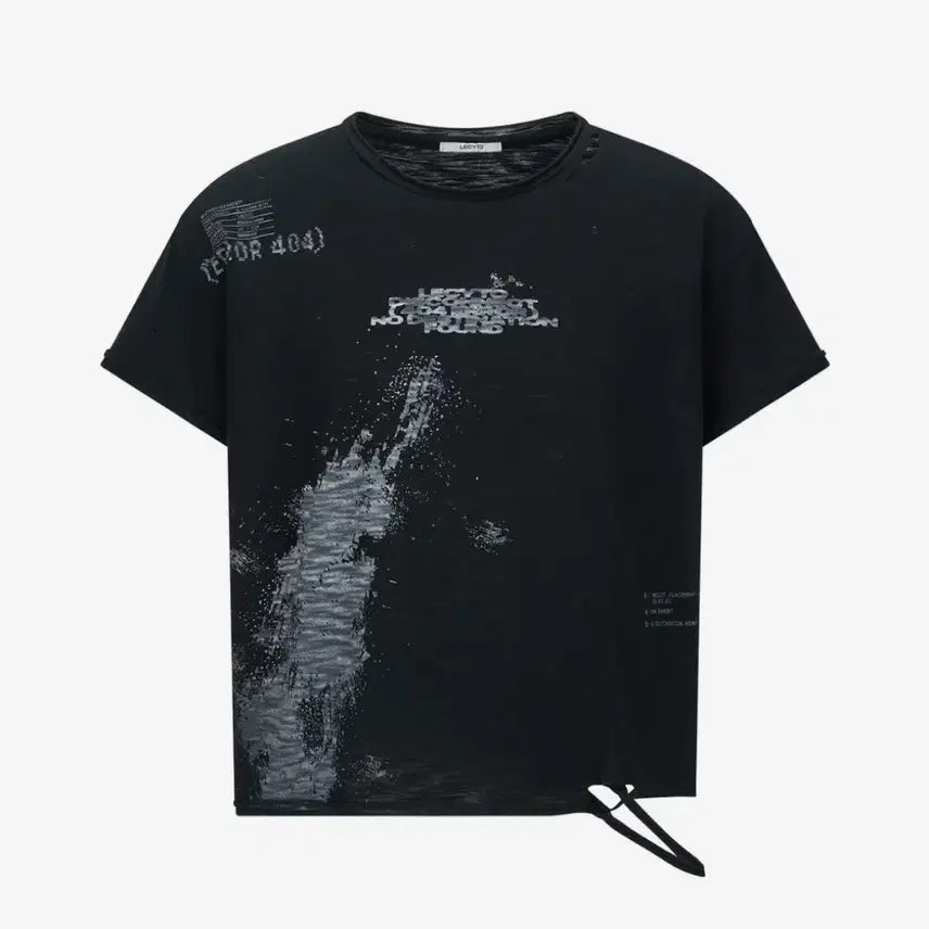 [BUNJANG] Recito Splatter Error Vintage T-Shirt Black / (새상품)레씨토 스플래터 에러 빈티지 티셔츠 블랙