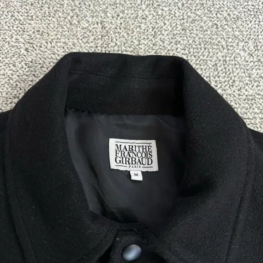[BUNJANG] Marithe Francois Girbaud Black Stadium Jacket White Line Detail / 마리떼 프랑소와 저버 자켓