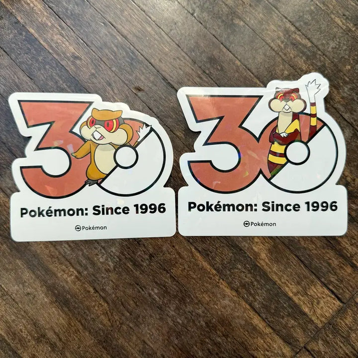 [BUNJANG] Pokemon 30th Anniversary Logo Sticker Set (Lechonk, Tarountula, Squawkabilly, Palafin, Orthworm) / 포켓몬 30주년 로고 스티커 보르쥐 보르그