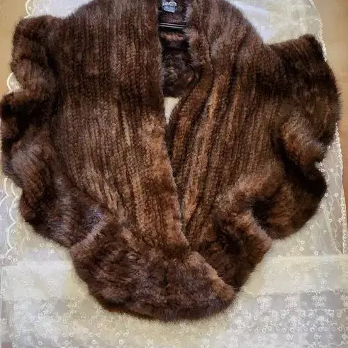 [BUNJANG] LANETTI Mink Shawl Brown / LANETTI 밍크 숄 브라운