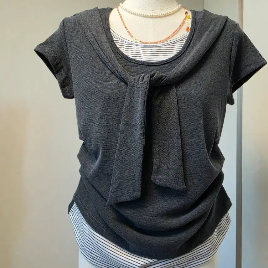 [BUNJANG] Short Sleeve Blouse and Long Skirt Set / 반팔 블라우스 롱 스커트 세트